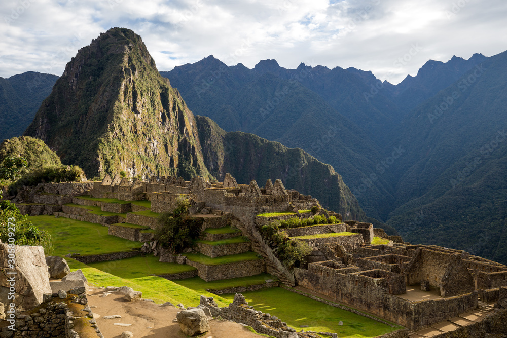 View of the ruins of Machu Picchu