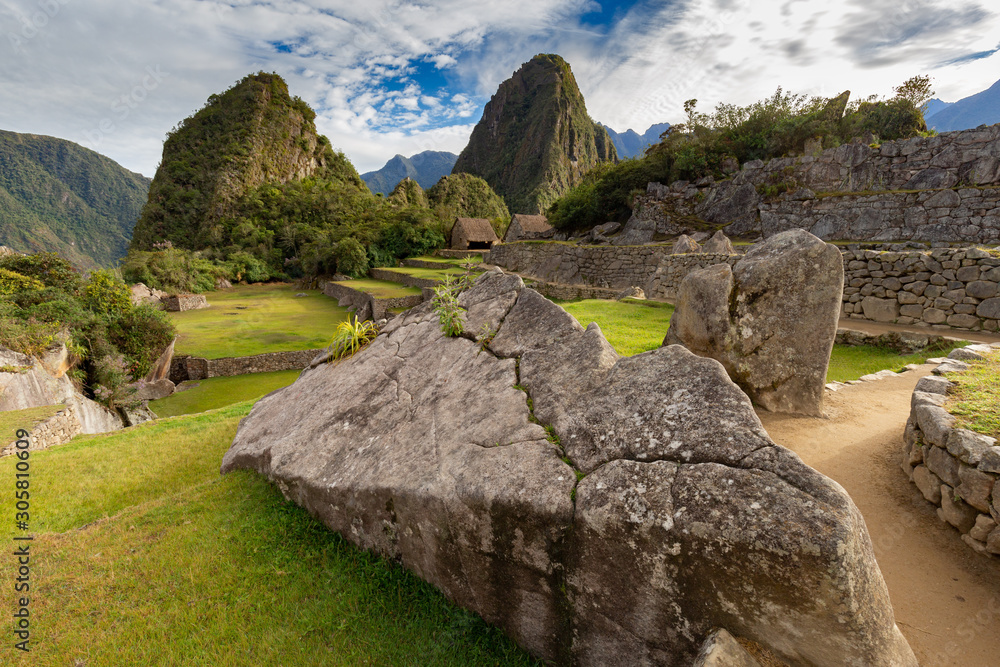 View of the ruins of Machu Picchu