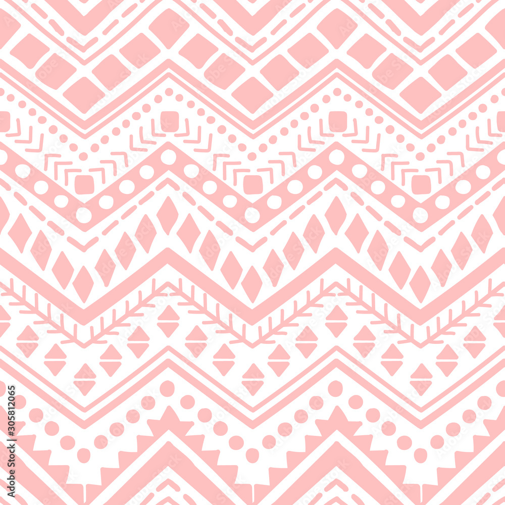Vector seamless ethnic pattern. Hand drawn print for fabric, textile, wallpaper Vector seamless ethnic pattern. Hand drawn print for fabric, textile, wallpaper
