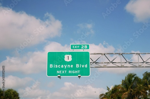 Biscayne Blvd road sign