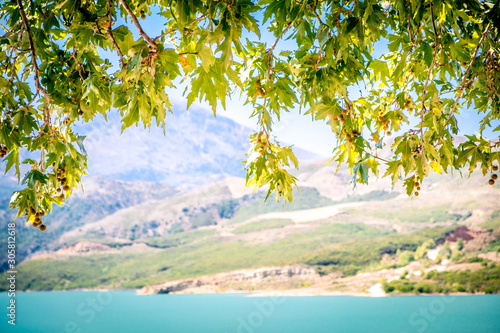 Landscape on Amari dam reservoir, Creece, Crete