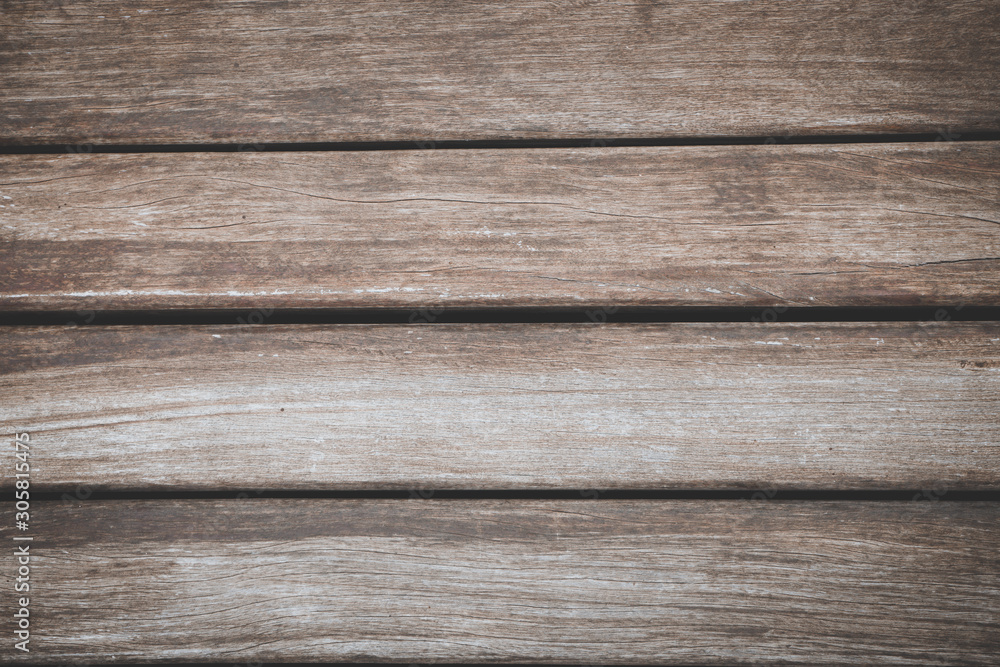 Fototapeta premium Vintage Brown gray white wood horizontal texture natural tree background