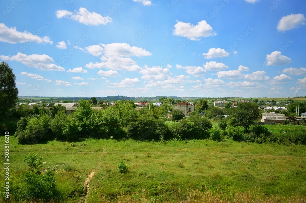 Fototapeta premium Summer rural landscape. 