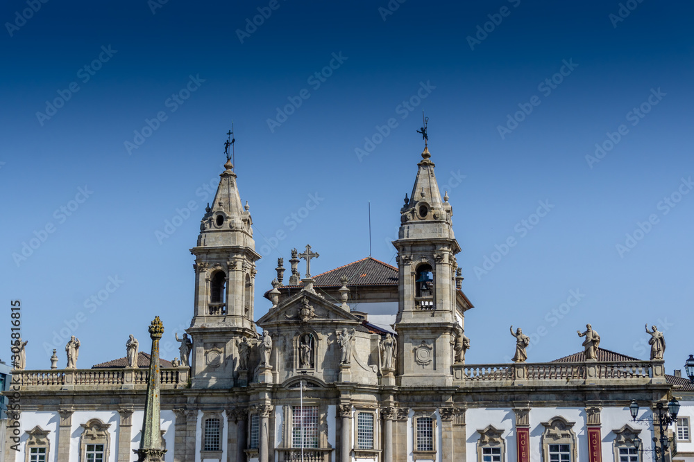 Sao Marcos Hospital Church. 18th century baroque architecture. Braga, Portugal
