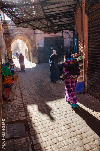 Streets, walls and people of Marocco in Marrakesh medina and market © Vasyl