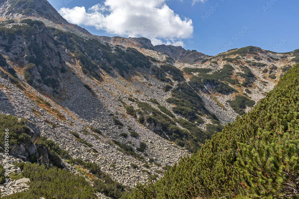 landscape of Pirin Mountain near Fish Banderitsa lake, Bulgaria