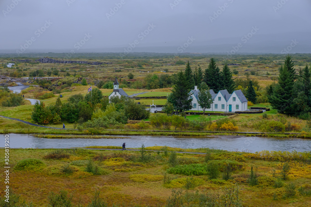 Landscape in the Thingvellir National Park in Iceland. September 2019 Landscape in the Thingvellir National Park in Iceland. September 2019