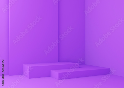 Geometry display background for product presentation  3d rendering illustration.