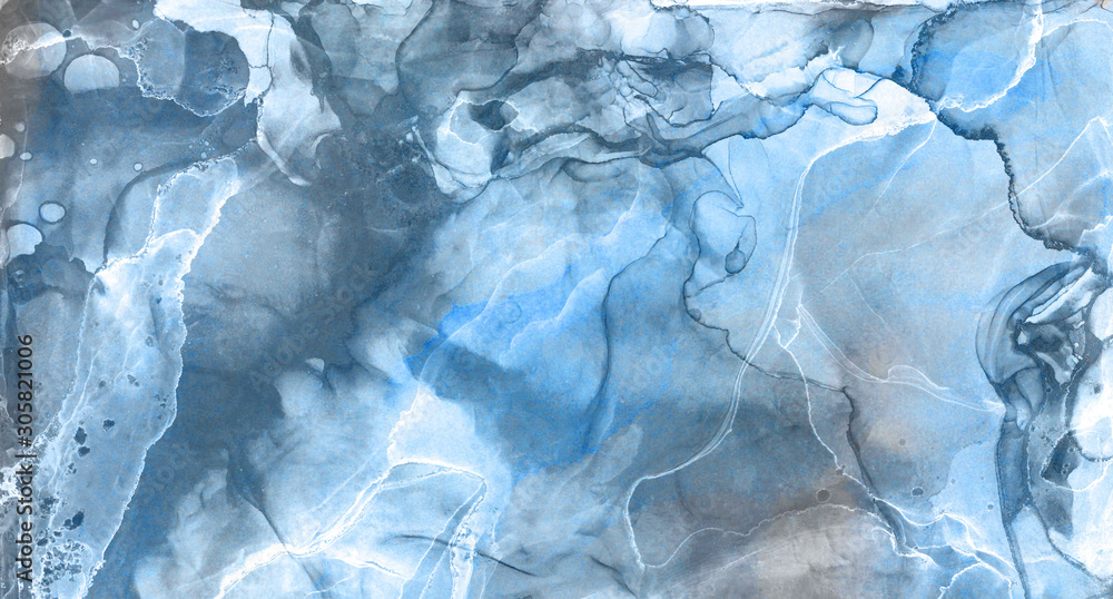 Light liquid watercolor paint splash texture effect illustration for modern card design, creative banners, ethereal graphic design. Abstract subtle sky blue alcohol ink background Light liquid watercolor paint splash texture effect illustration for modern card design, creative banners, ethereal graphic design. Abstract subtle sky blue alcohol ink background