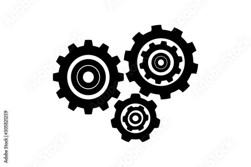 gears group on white background