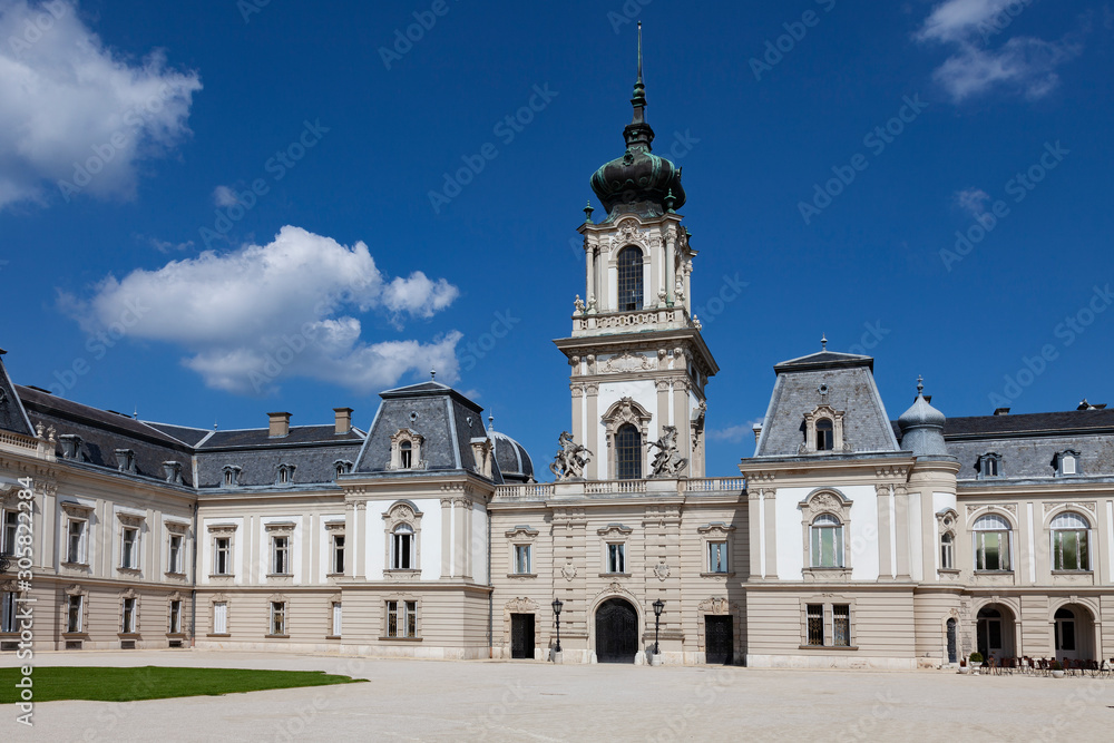 Fototapeta premium Ancient Festetics Palace - a baroque palace located in the city of Keszthely, Zala, Hungary