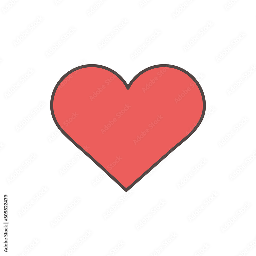love heart social media icon