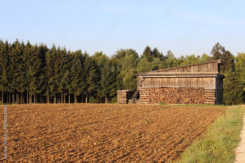 Old barn in the field, Germany, Bavaria
