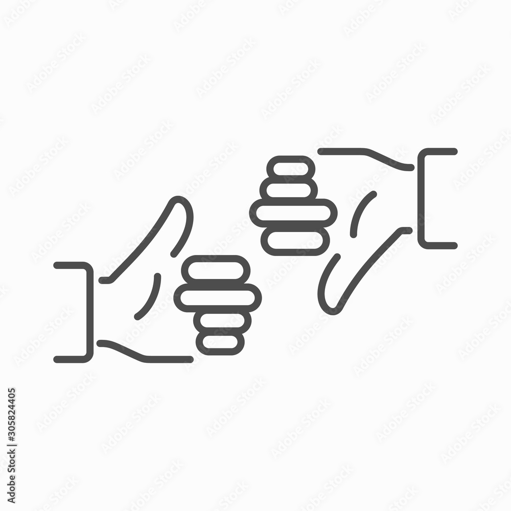 Like and dislike line vector icon Like and dislike line vector icon