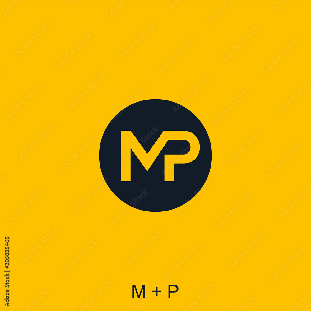 letter M and P with circle concept for icon or logo design ready to use letter M and P with circle concept for icon or logo design ready to use