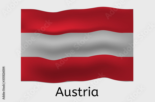 Austrian flag icon, Austria country flag vector illustration