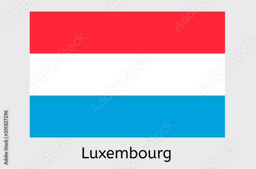 Luxemburgian flag icon  Luxembourg country flag vector illustration