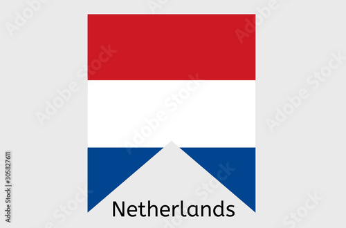 Holland flag icon  Netherlands country flag vector illustration
