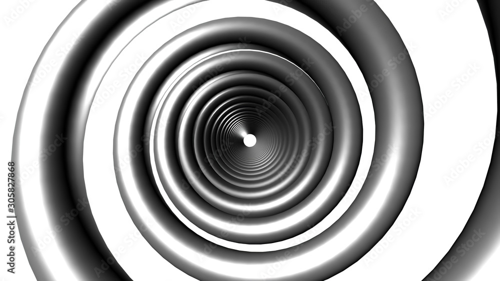 Simple Abstract Metallic Spiral Background - 3D Illustration Simple Abstract Metallic Spiral Background - 3D Illustration