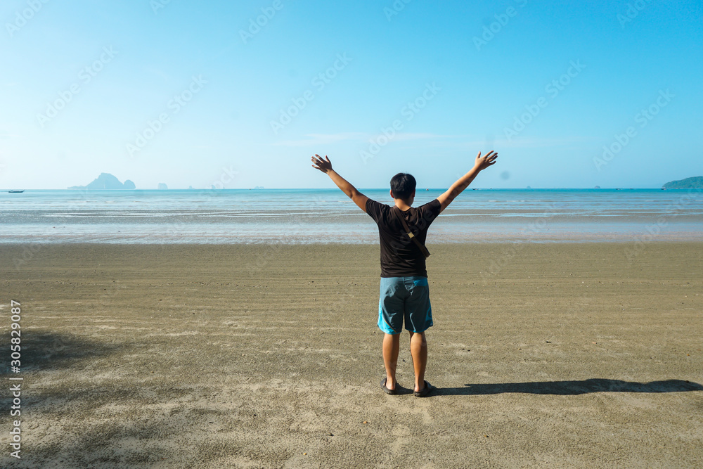 Freedom by the sea.Relaxing at the beach holiday Freedom by the sea.Relaxing at the beach holiday