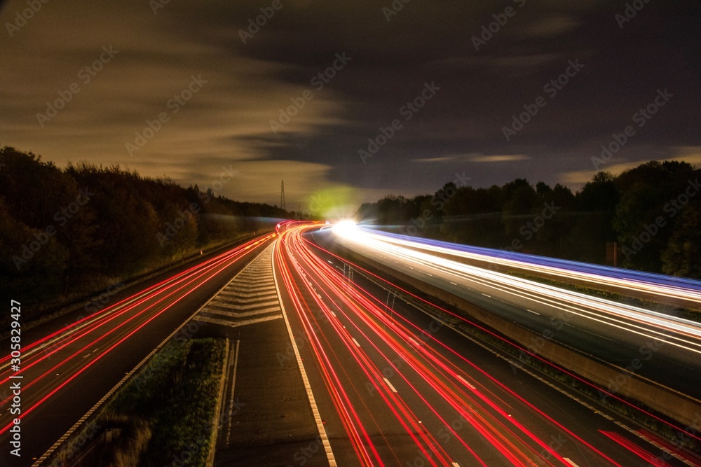 M1 Motorway at Night