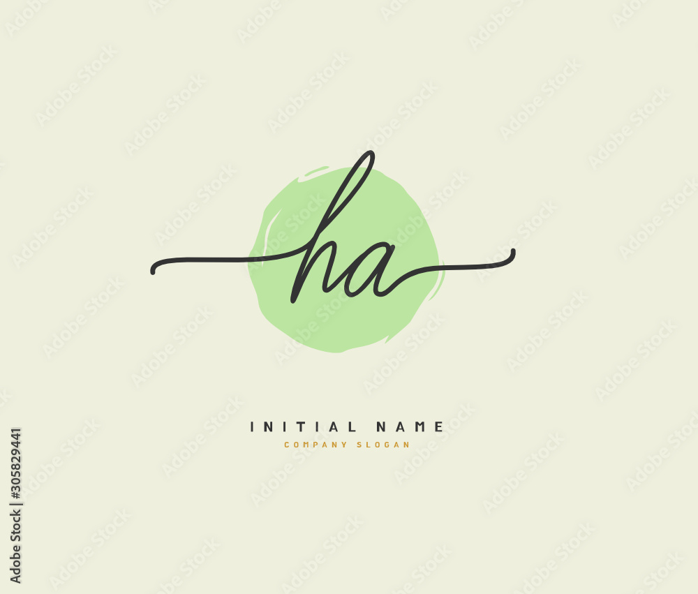 H A HA Beauty vector initial logo, handwriting logo of initial signature, wedding, fashion, jewerly, boutique, floral and botanical with creative template for any company or business. H A HA Beauty vector initial logo, handwriting logo of initial signature, wedding, fashion, jewerly, boutique, floral and botanical with creative template for any company or business.