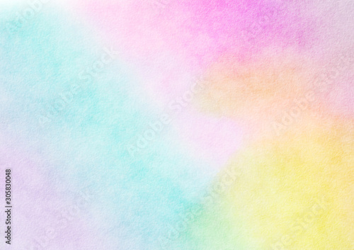 Colorful watercolor render background © iris