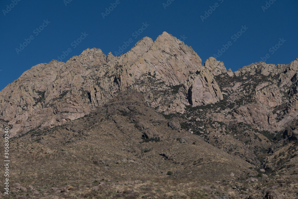 Jagged Organ mountain Peaks in New Mexico.