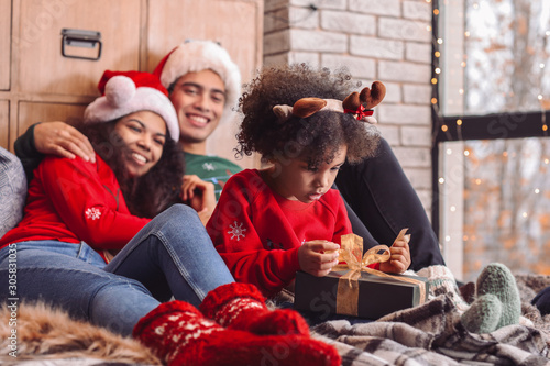 Happy African-American fami...