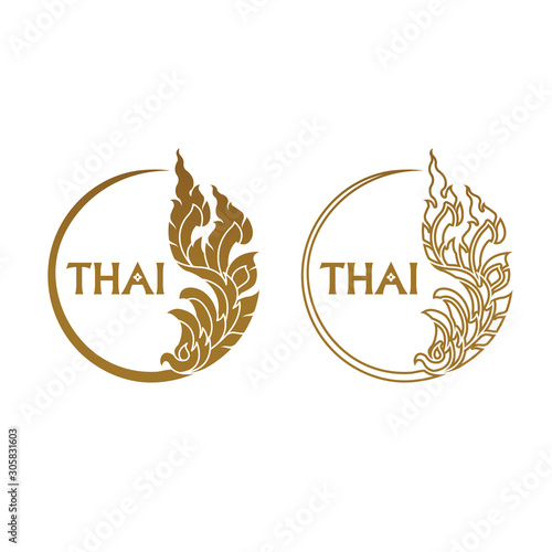 Thai art element for Thai graphic design vector illustration. photo