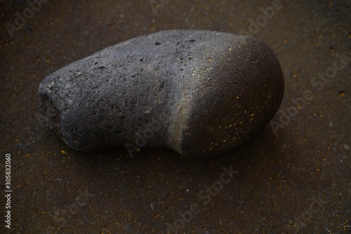 Stockfoto Old cowek or cobek or ulekan made from stone, from Indonesia.  This is for mashing seasoning | Adobe Stock