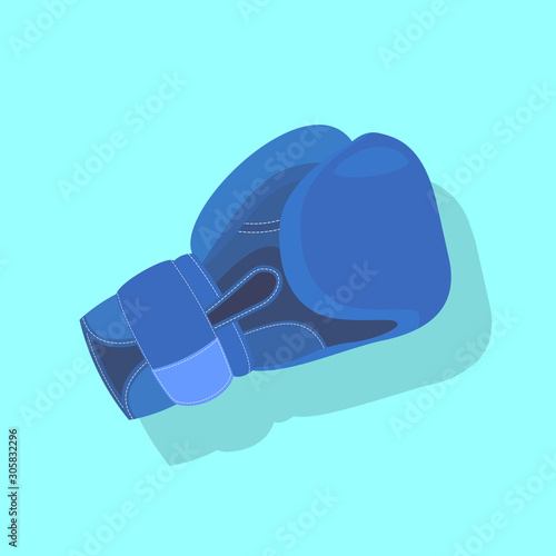 Boxing glove. Sports equipment for Boxing. Vector illustration