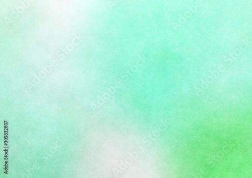 Green watercolor render background © iris