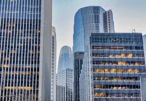 Downtown San Franciso showing building facades photo