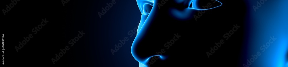 Fototapeta premium 3d illustration human body eye anatomy human body organ