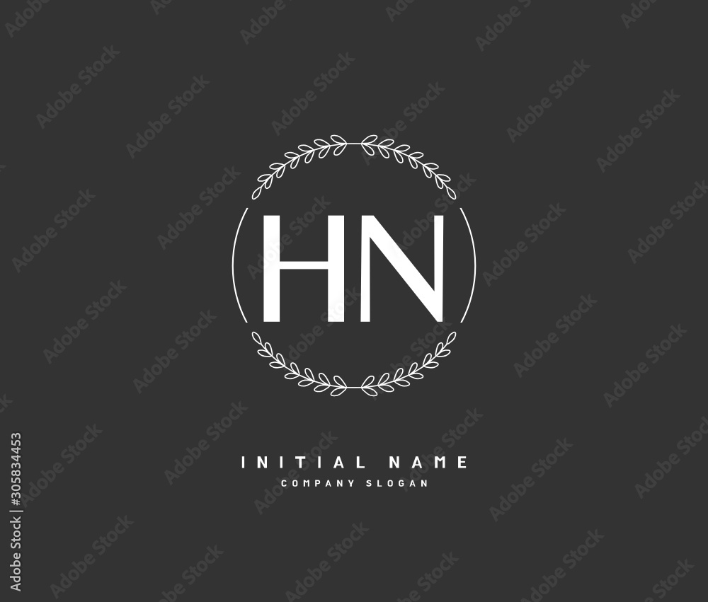 H N HN Beauty vector initial logo, handwriting logo of initial signature, wedding, fashion, jewerly, boutique, floral and botanical with creative template for any company or business. H N HN Beauty vector initial logo, handwriting logo of initial signature, wedding, fashion, jewerly, boutique, floral and botanical with creative template for any company or business.