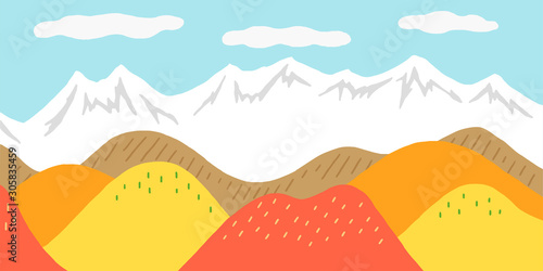 秋の山と高山