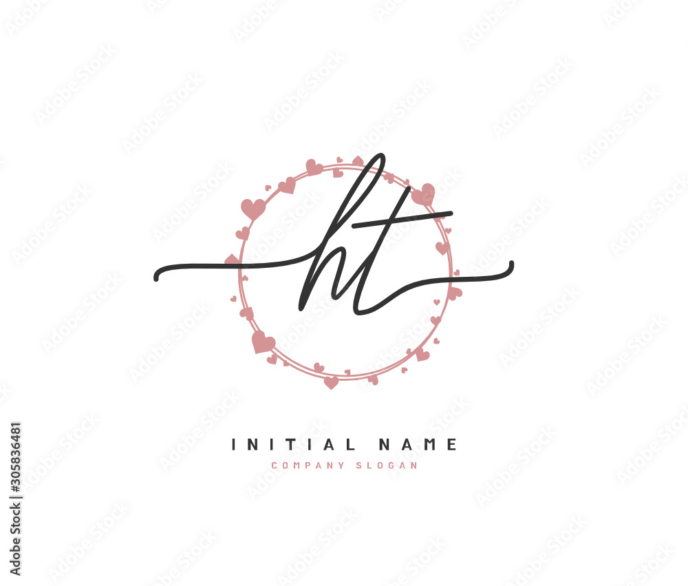 H T HT Beauty vector initial logo, handwriting logo of initial signature, wedding, fashion, jewerly, boutique, floral and botanical with creative template for any company or business. H T HT Beauty vector initial logo, handwriting logo of initial signature, wedding, fashion, jewerly, boutique, floral and botanical with creative template for any company or business.