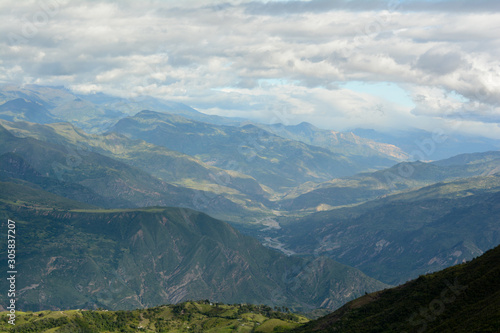 beautiful landscape of the chicamocha canyon in the colombian andes 