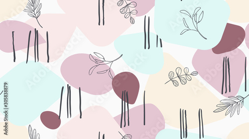 Seamless pattern, hand draw...