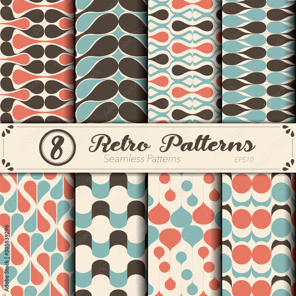 Seamless Vector Pattern Set Retro Background レトロ背景のベクターパターンセット Stock Vector Adobe Stock Seamless Vector Pattern Set Retro Background レトロ背景のベクターパターンセット Stock Vector Adobe Stock
