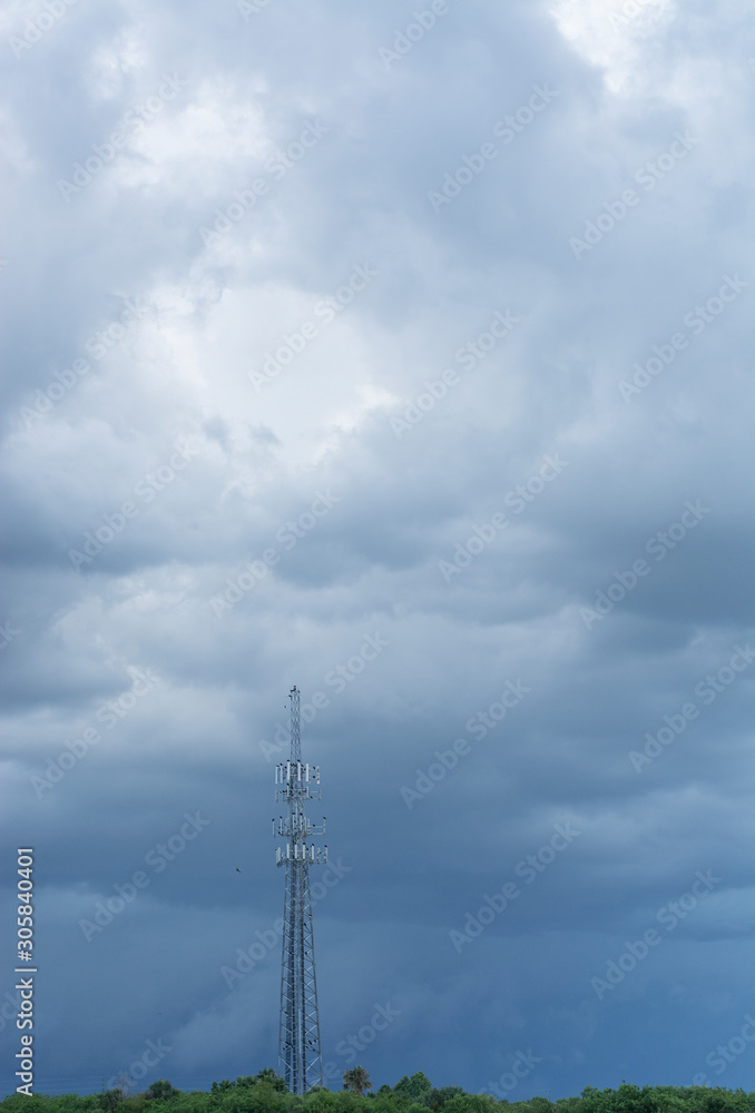 Metal Tower Storm Clouds Metal Tower Storm Clouds