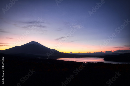 Mount Fuji sunset from Lake Yamaguchi