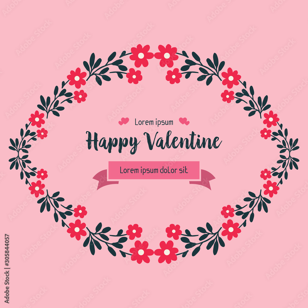 Bright pink wreath frame, for banner or poster valentine day. Vector Bright pink wreath frame, for banner or poster valentine day. Vector