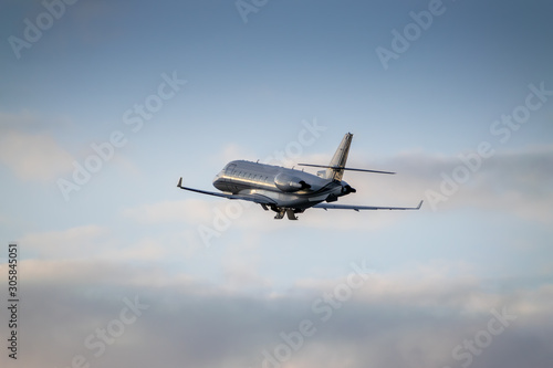 Business jet takeoff