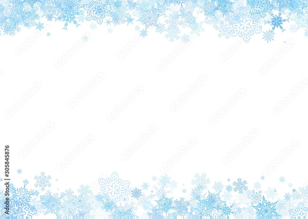 Frame with small snowflakes