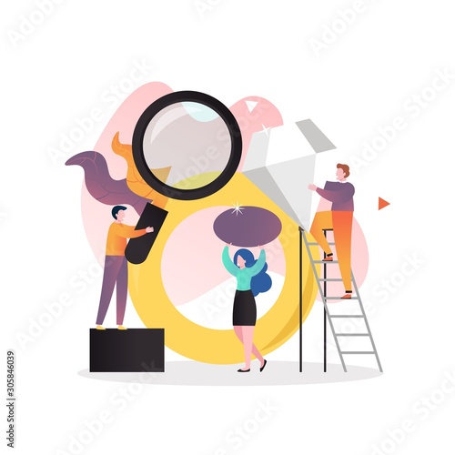 Jewelry services and repairs vector concept illustration