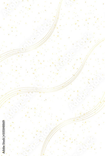 和紙　年賀状　金　背景