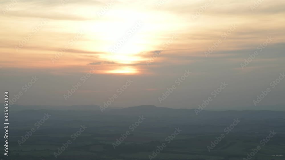 Cloudy Sky at Sunset in the Mountains in Brazil Cloudy Sky at Sunset in the Mountains in Brazil