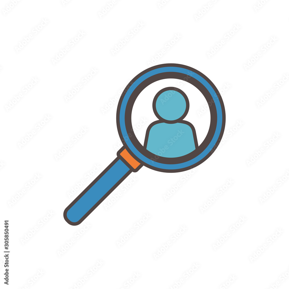 magnifier avatar social media icon magnifier avatar social media icon